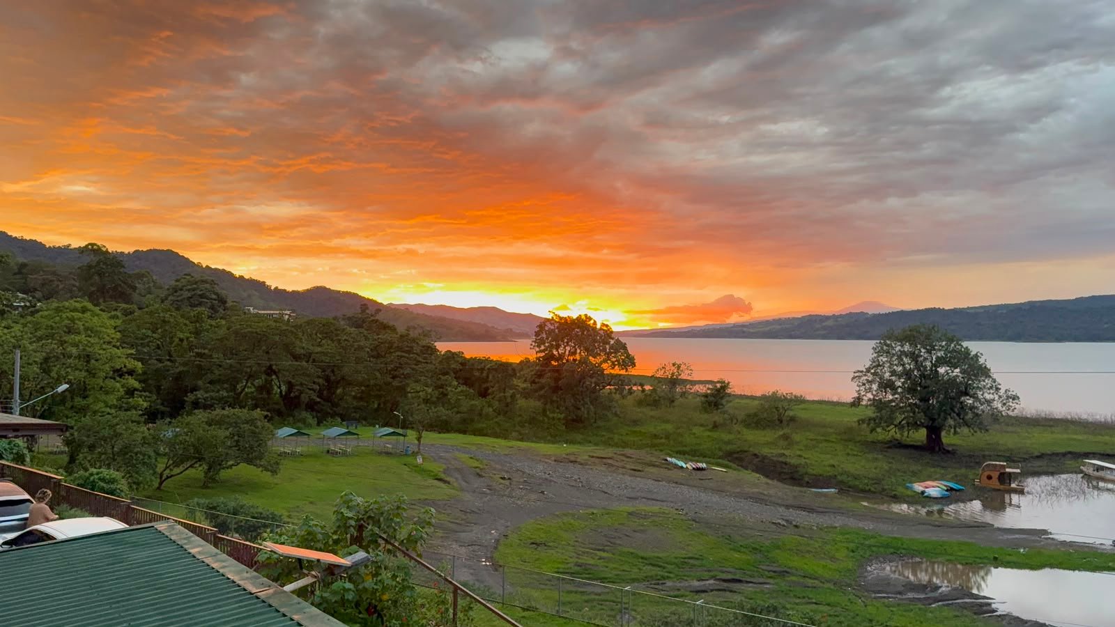 Aerial view of Villas Paradise and surrounding nature